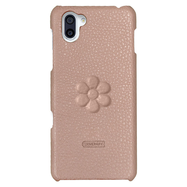 Genuine leather 32 colors Italian shrink leather flower embossing back case