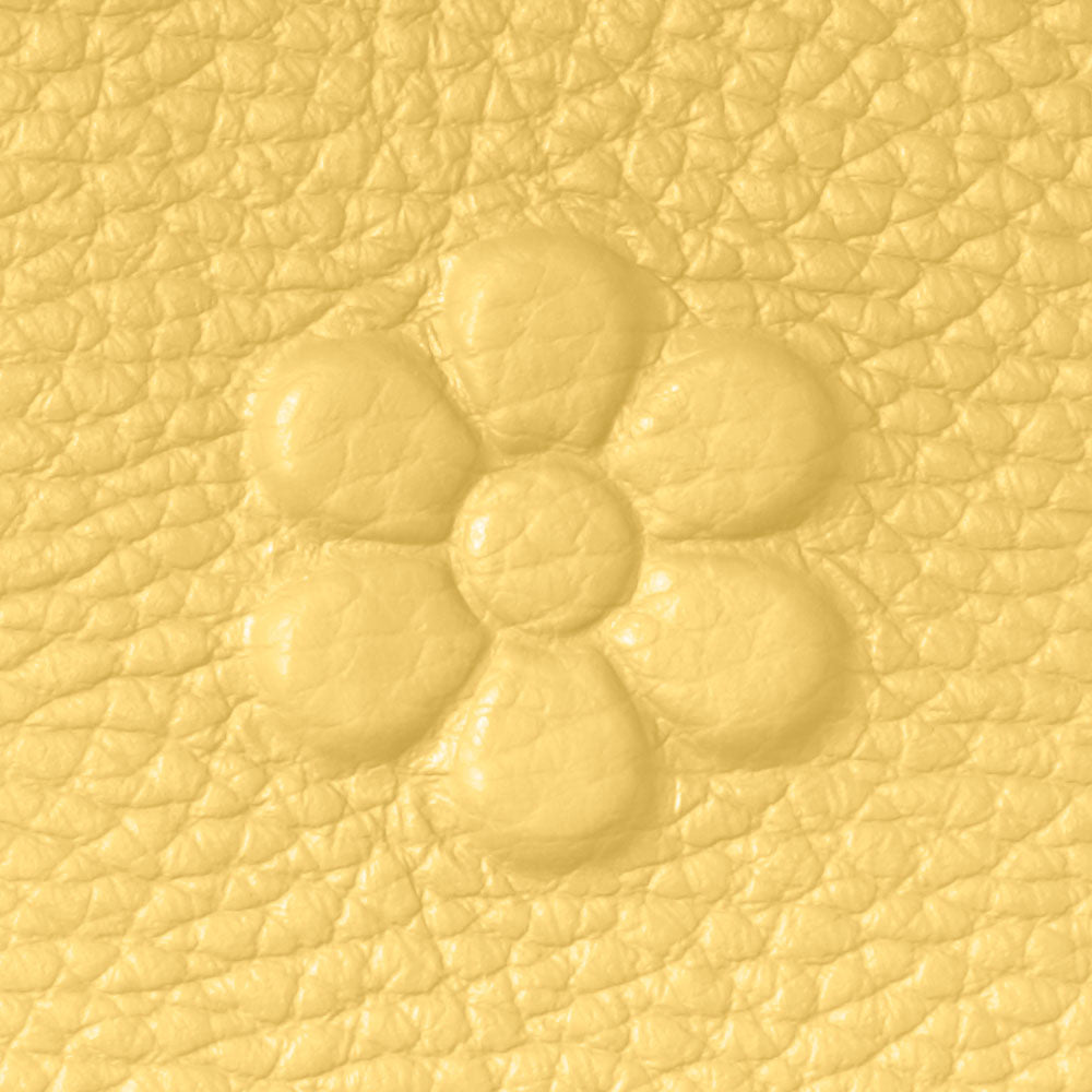 Genuine leather 32 colors Italian shrink leather flower embossing back case