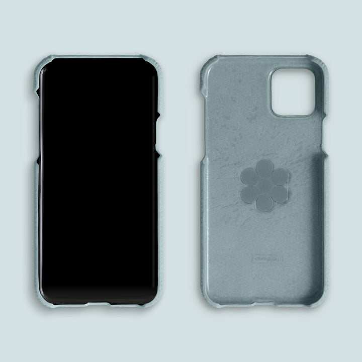 Genuine leather 32 colors Italian shrink leather flower embossing back case