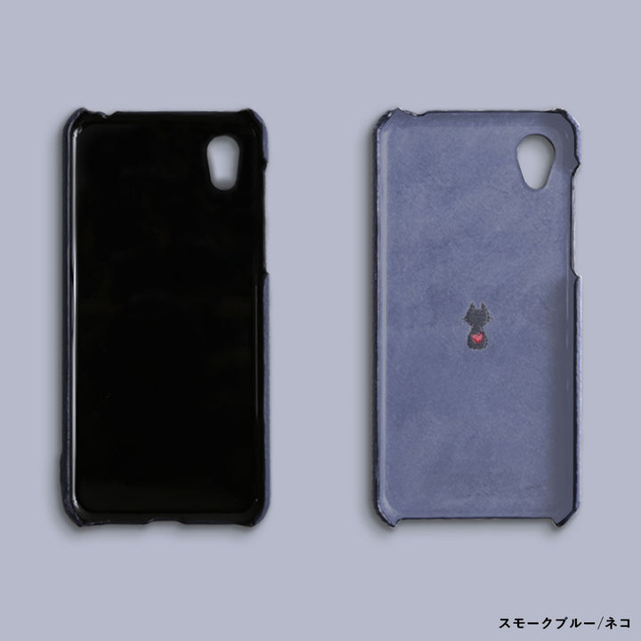 本革 イタリアンシュリンクレザー 刺繍 アニマル 背面ケース