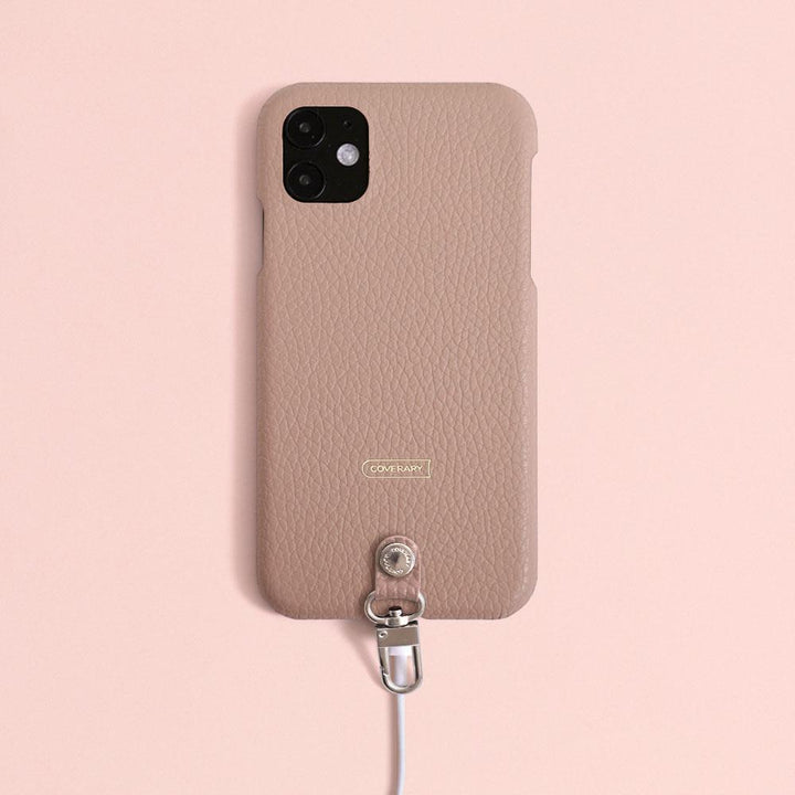 本革 32色 イタリアンシュリンクレザー リングショルダーストラップ(金具調整あり)付き 背面ケース iPhoneシリーズ