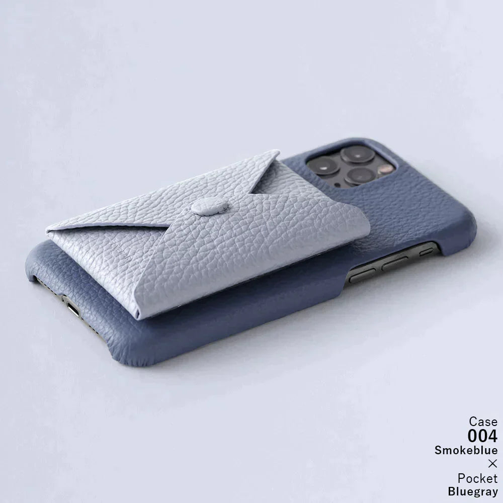 本革 32色 イタリアンシュリンクレザー 蓋ありポケット付き 背面ケース iPhoneシリーズ