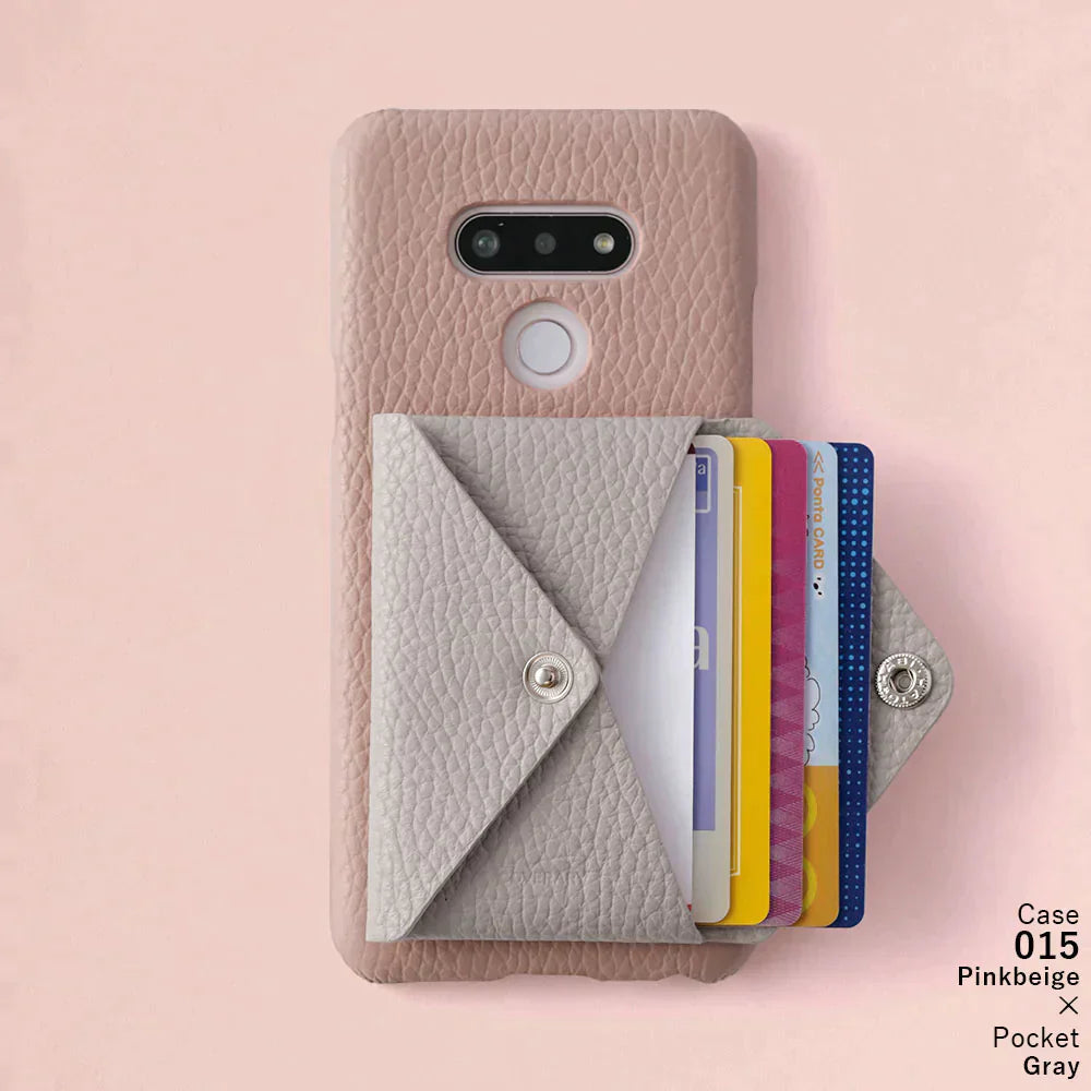 本革 32色 イタリアンシュリンクレザー 蓋ありポケット付き 背面ケース iPhoneシリーズ