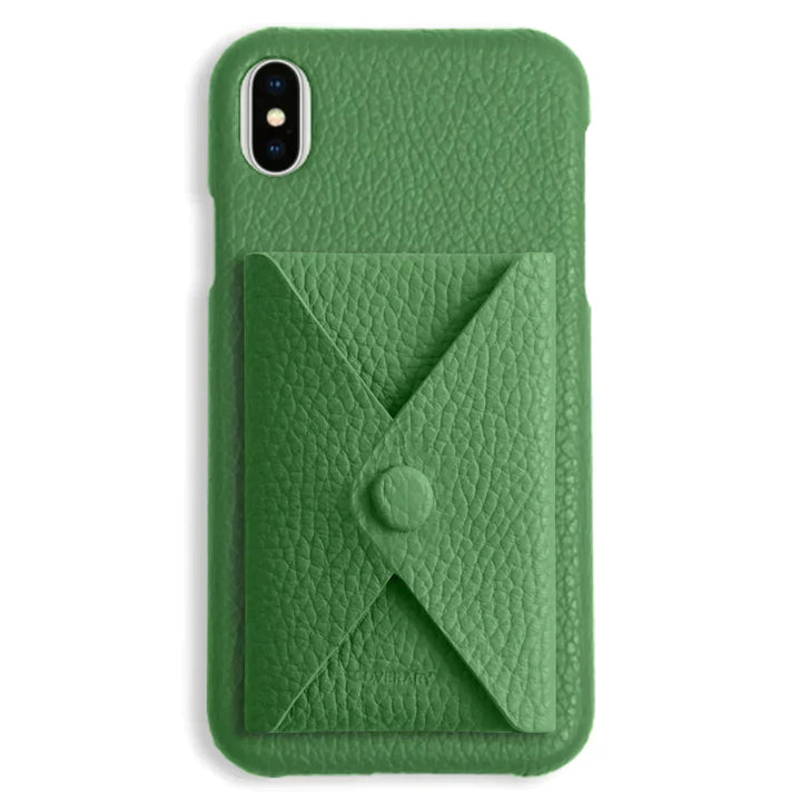 本革 32色 イタリアンシュリンクレザー 蓋ありポケット付き 背面ケース iPhoneシリーズ