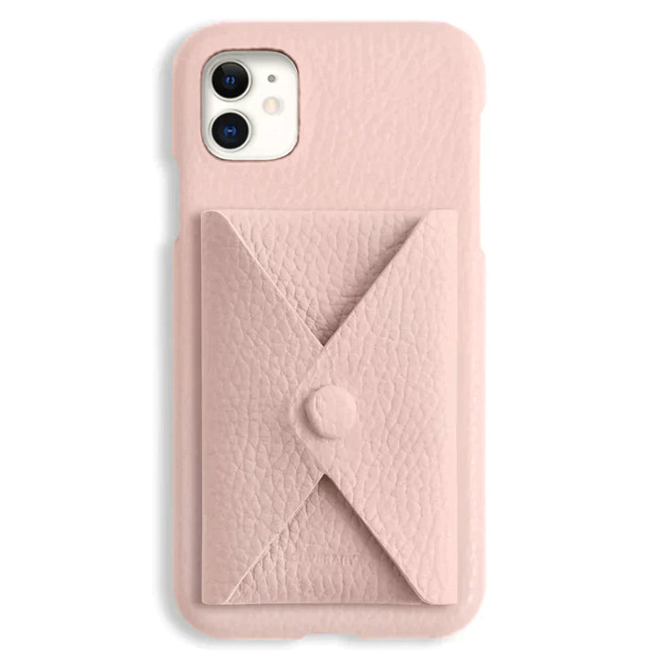 本革 32色 イタリアンシュリンクレザー 蓋ありポケット付き 背面ケース iPhoneシリーズ