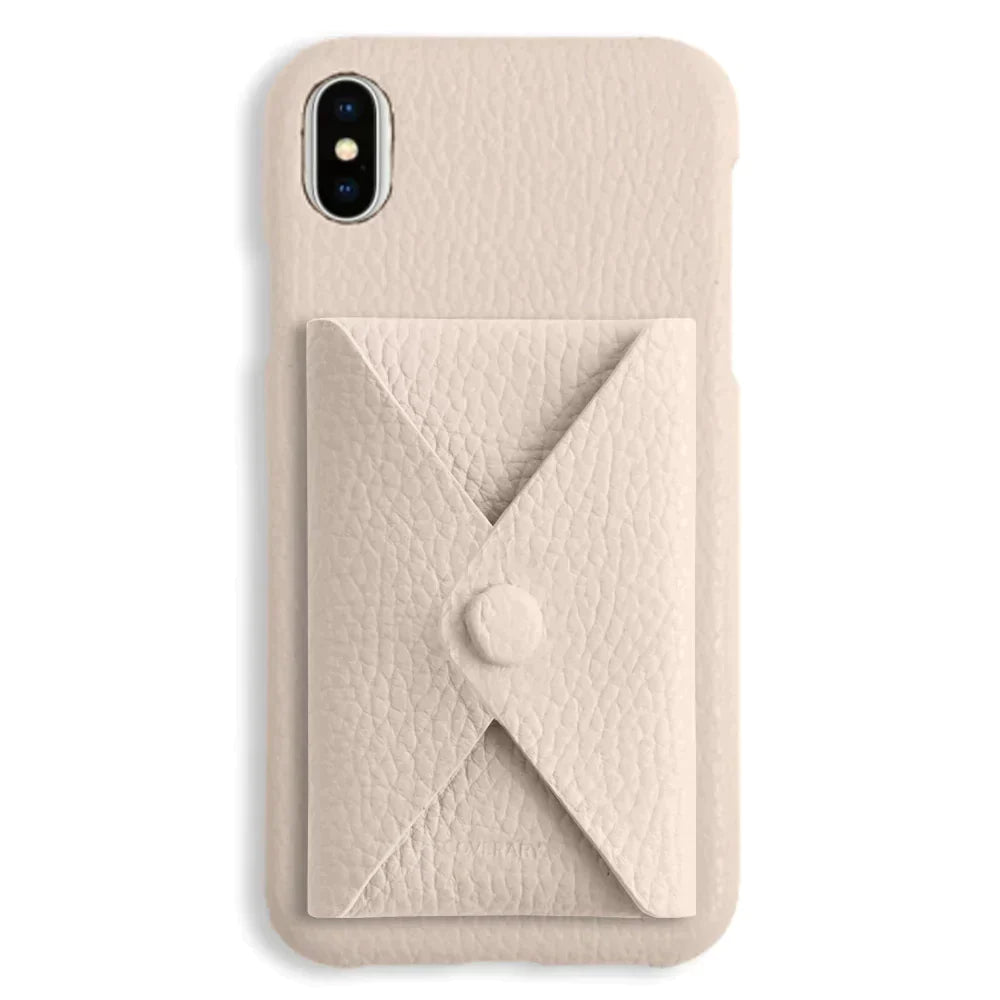 本革 32色 イタリアンシュリンクレザー 蓋ありポケット付き 背面ケース iPhoneシリーズ