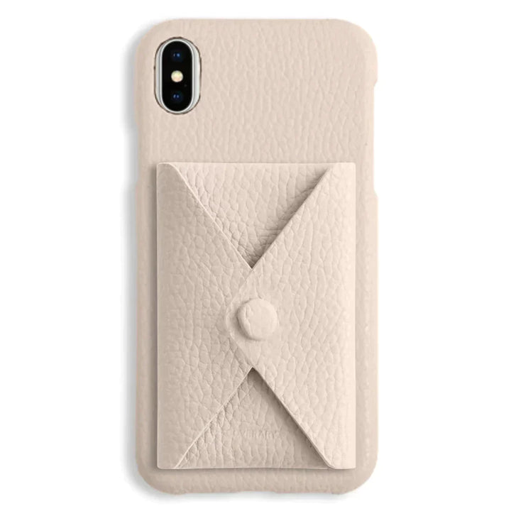 本革 32色 イタリアンシュリンクレザー 蓋ありポケット付き 背面ケース iPhoneシリーズ