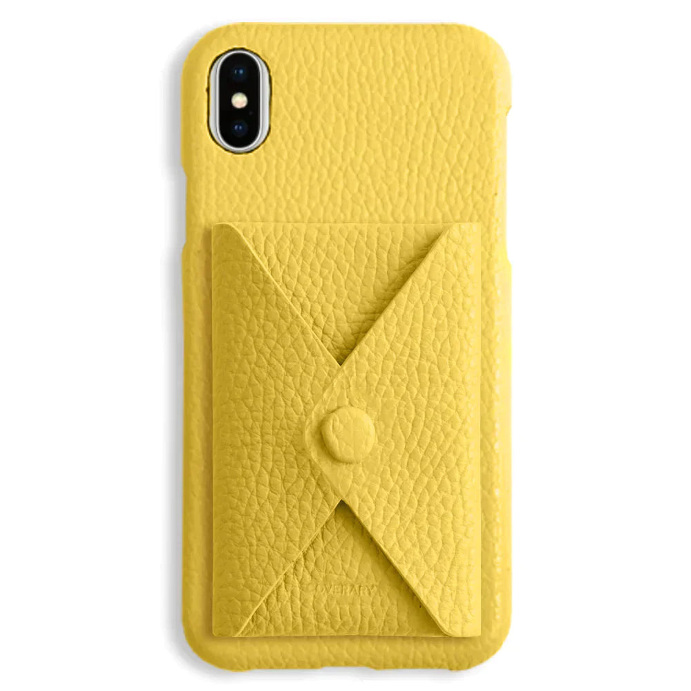 本革 32色 イタリアンシュリンクレザー 蓋ありポケット付き 背面ケース iPhoneシリーズ