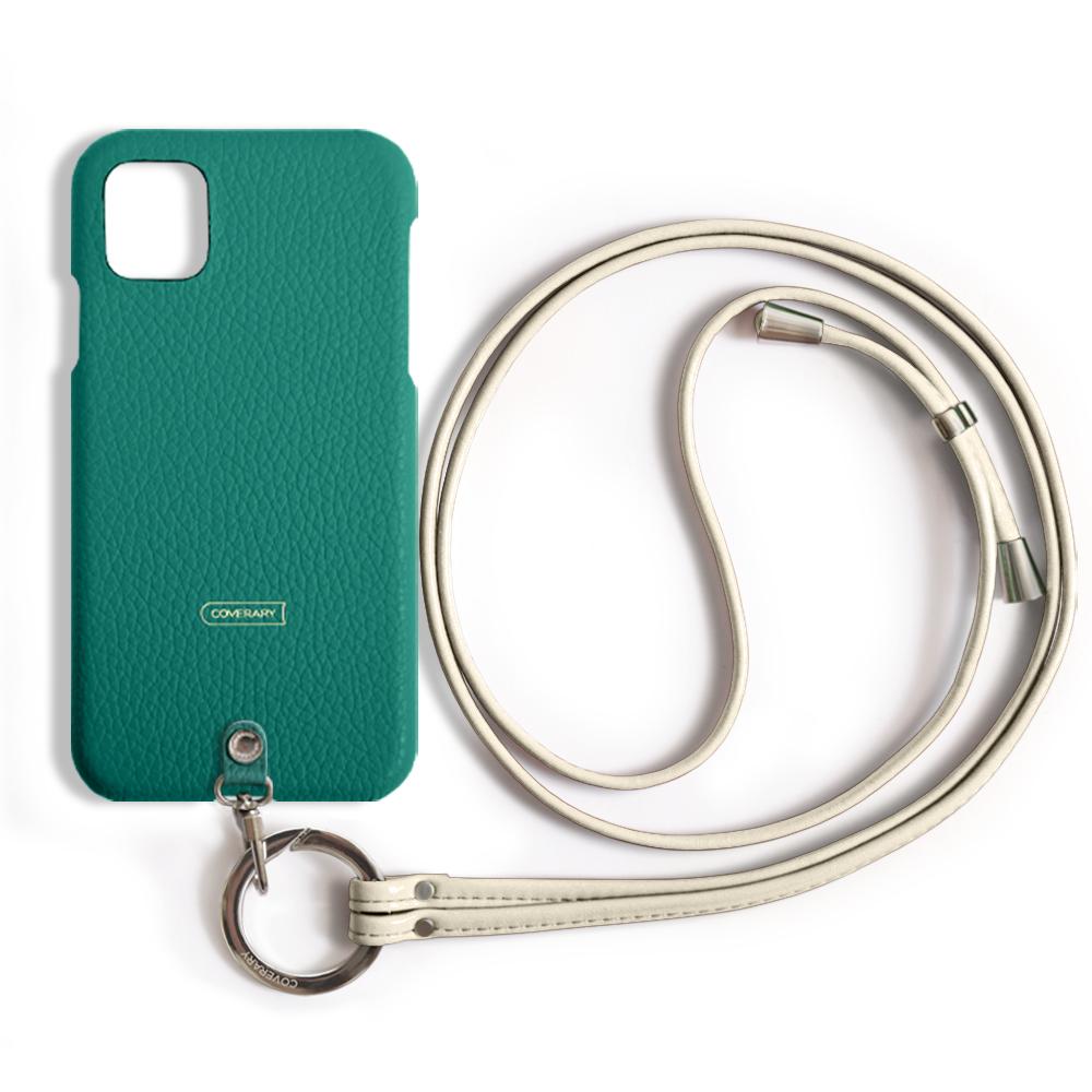 本革 32色 イタリアンシュリンクレザー リングショルダーストラップ(金具調整あり)付き 背面ケース iPhoneシリーズ