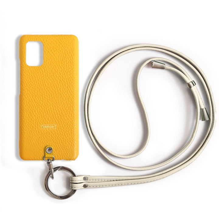 本革 32色 イタリアンシュリンクレザー リングショルダーストラップ(金具調整あり)付き 背面ケース Xperiaシリーズ