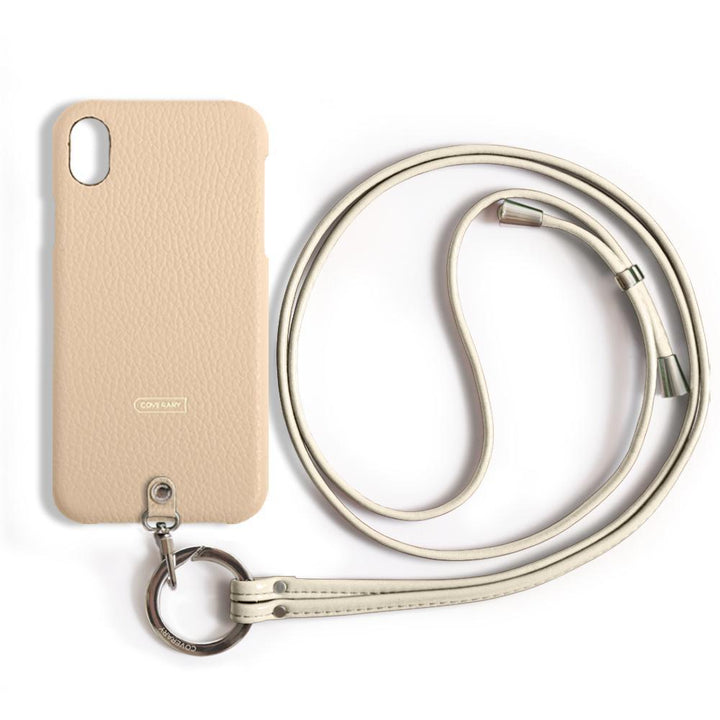 本革 32色 イタリアンシュリンクレザー リングショルダーストラップ(金具調整あり)付き 背面ケース Xperiaシリーズ