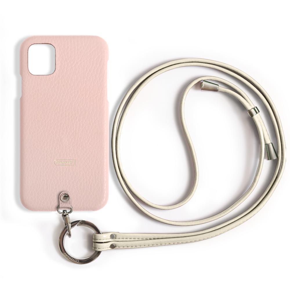 本革 32色 イタリアンシュリンクレザー リングショルダーストラップ(金具調整あり)付き 背面ケース iPhoneシリーズ