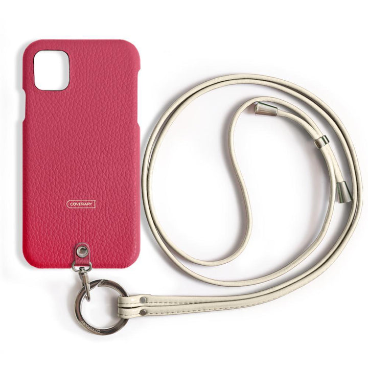 本革 32色 イタリアンシュリンクレザー リングショルダーストラップ(金具調整あり)付き 背面ケース Xperiaシリーズ