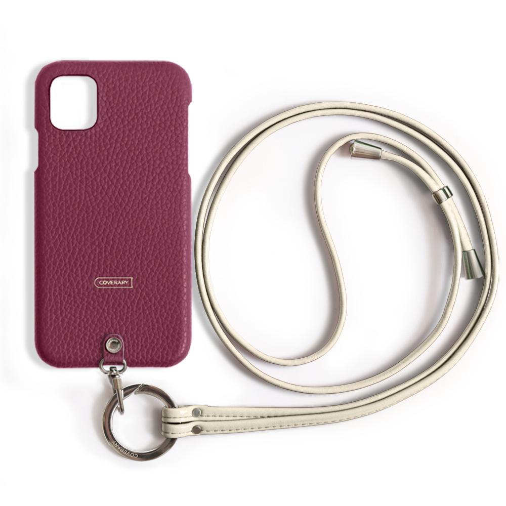 本革 32色 イタリアンシュリンクレザー リングショルダーストラップ(金具調整あり)付き 背面ケース Xperiaシリーズ