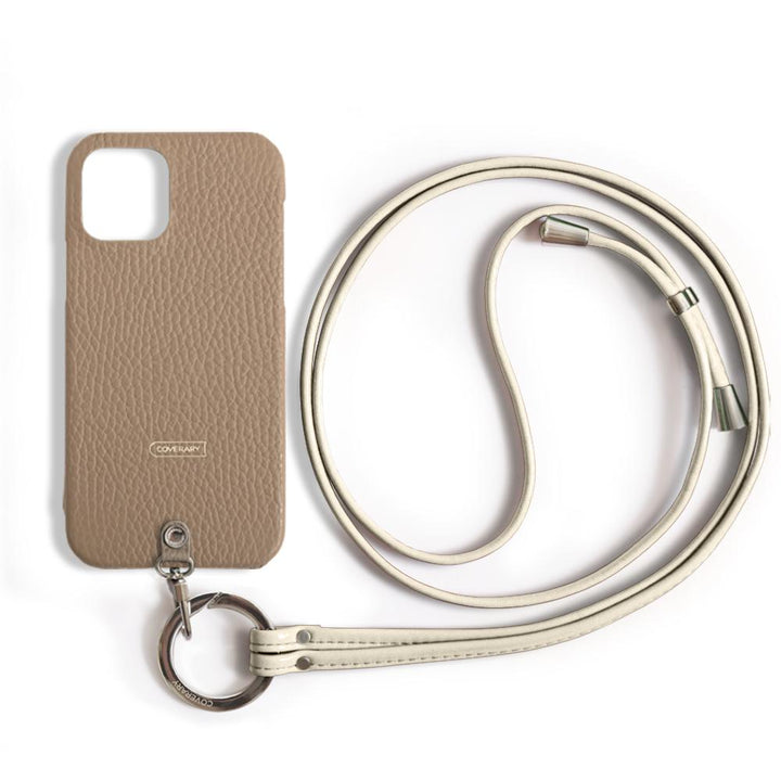 本革 32色 イタリアンシュリンクレザー リングショルダーストラップ(金具調整あり)付き 背面ケース iPhoneシリーズ