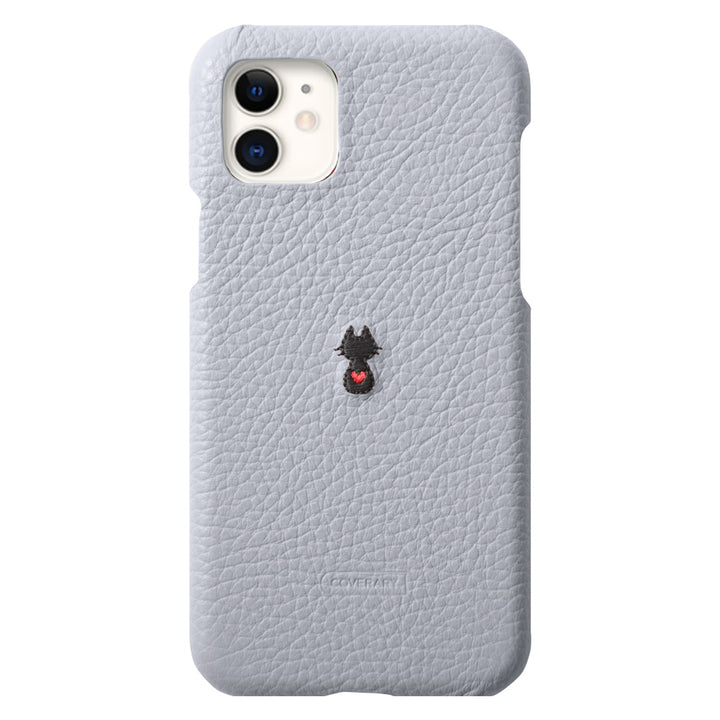 本革 イタリアンシュリンクレザー 刺繍 アニマル 背面ケース