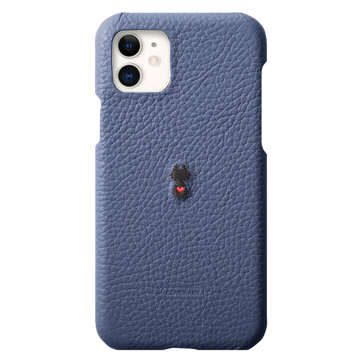 本革 イタリアンシュリンクレザー 刺繍 アニマル 背面ケース