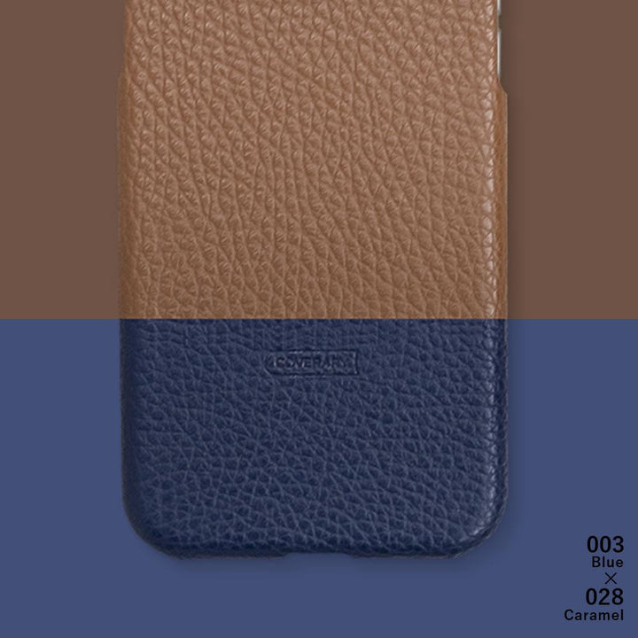 Genuine leather 32 colors Italian shrink leather selectable bicolor back case AQUOS series