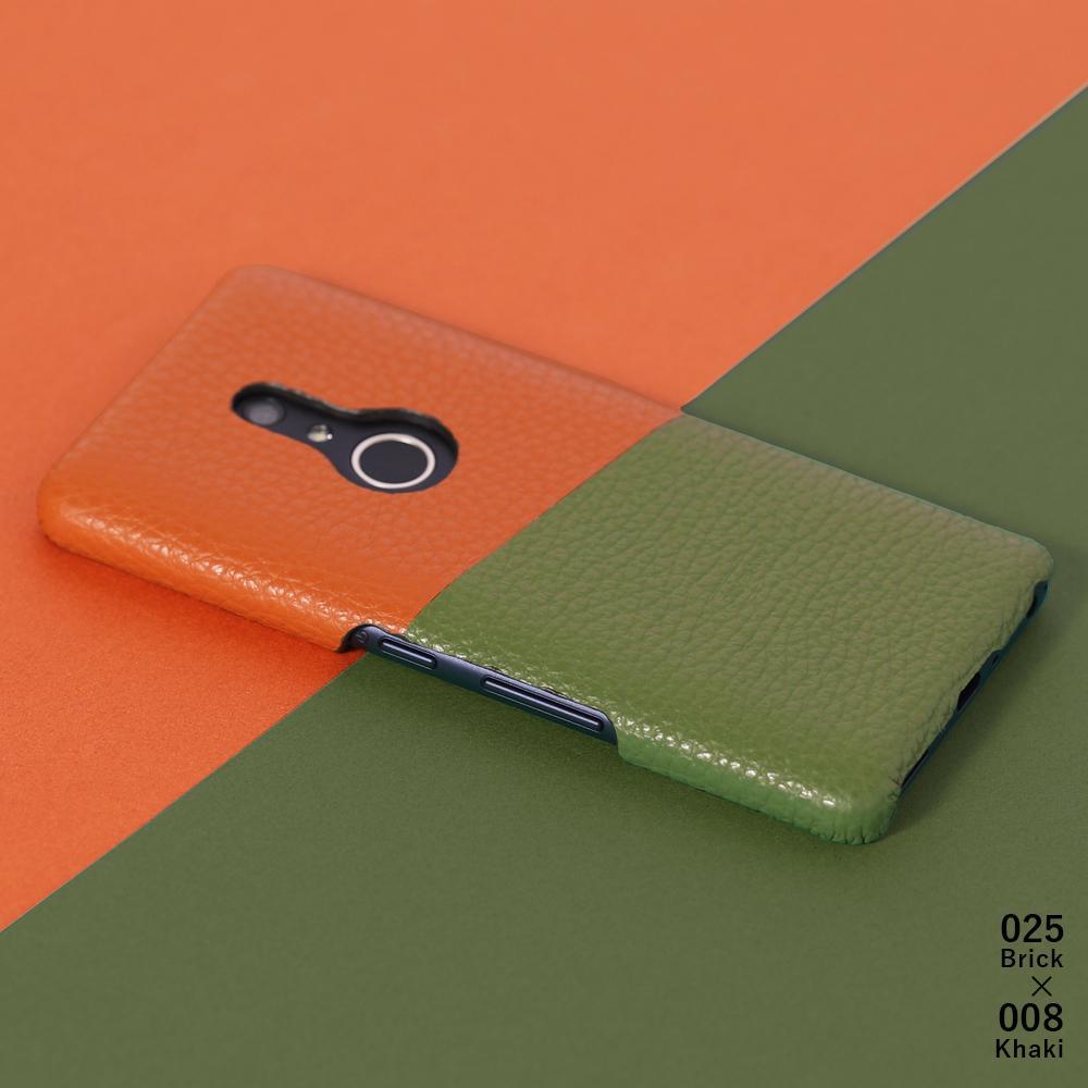 Genuine leather 32 colors Italian shrink leather selectable bicolor (diagonal) back case for Google Pixel series