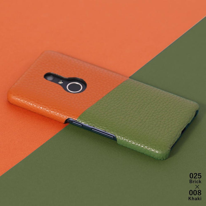 Genuine leather 32 colors Italian shrink leather selectable bicolor (diagonal) back case for Google Pixel series