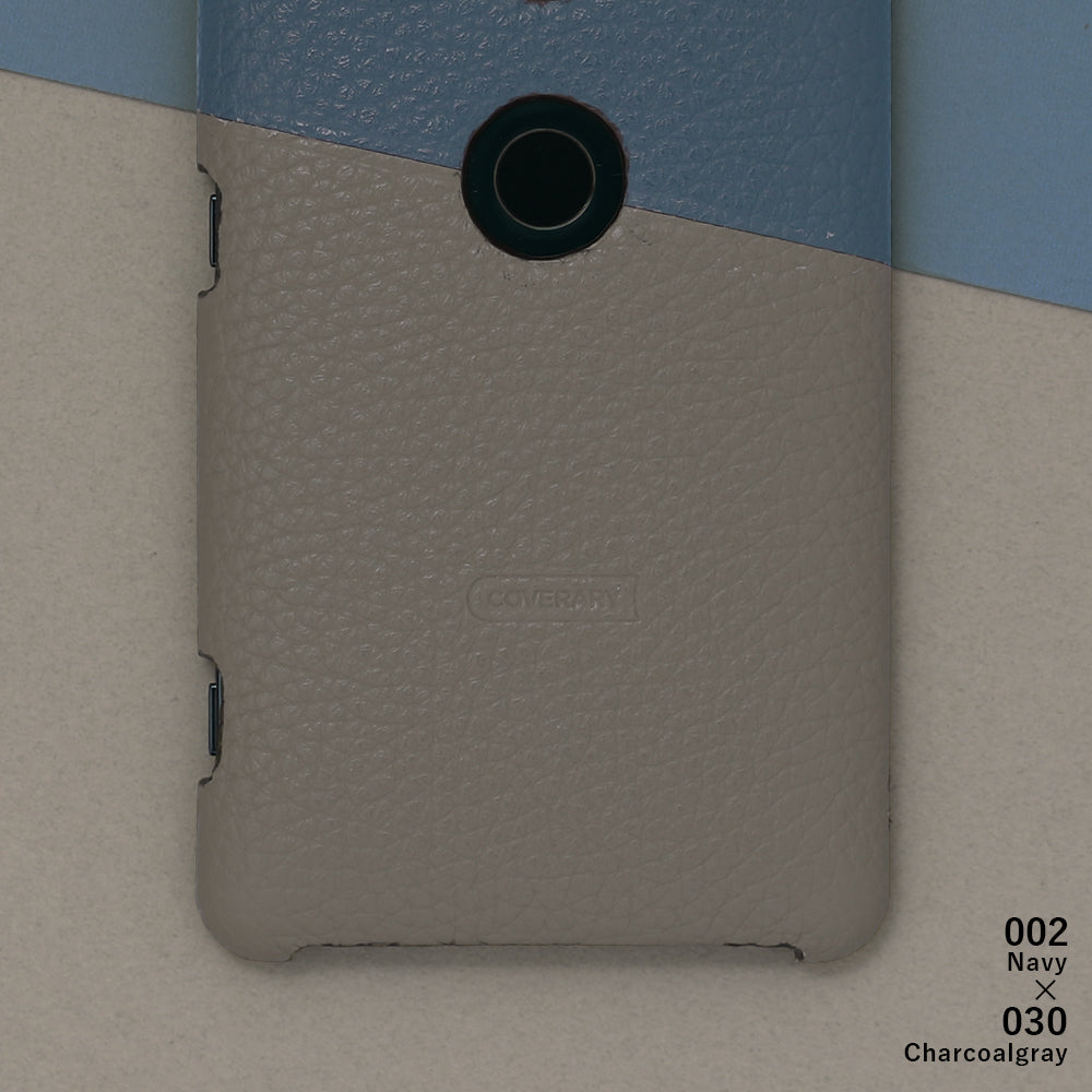 本革 32色 イタリアンシュリンクレザー 選べるバイカラー(斜め) 背面ケース