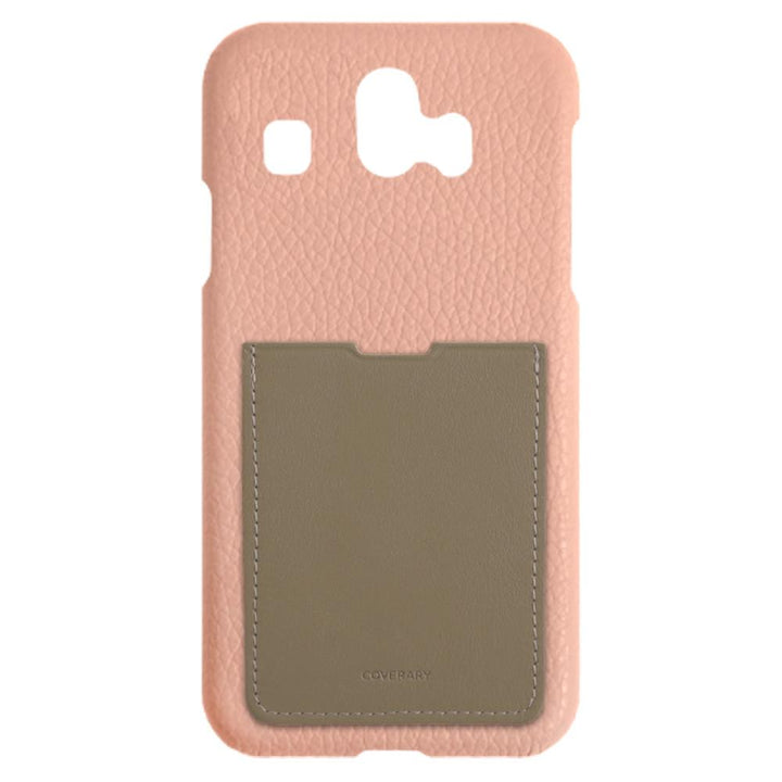 Genuine Leather 32 Colors Italian Shrink Leather Smooth Leather Pocket Attached Back Case Galaxy Series