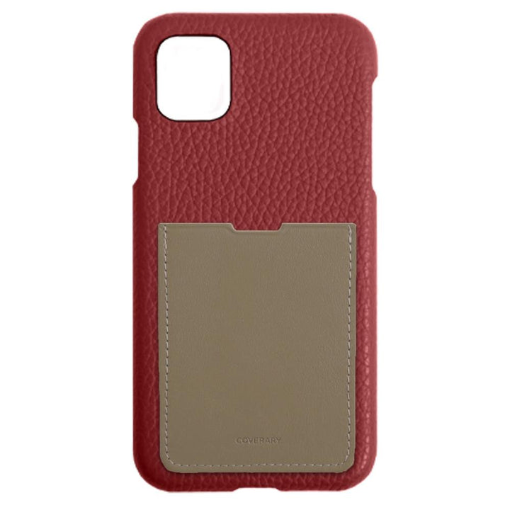 Genuine Leather 32 Colors Italian Shrink Leather Smooth Leather Pocket Attached Back Case Galaxy Series