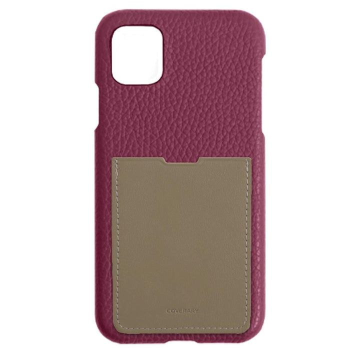 Genuine Leather 32 Colors Italian Shrink Leather Smooth Leather Pocket Attached Back Case Galaxy Series