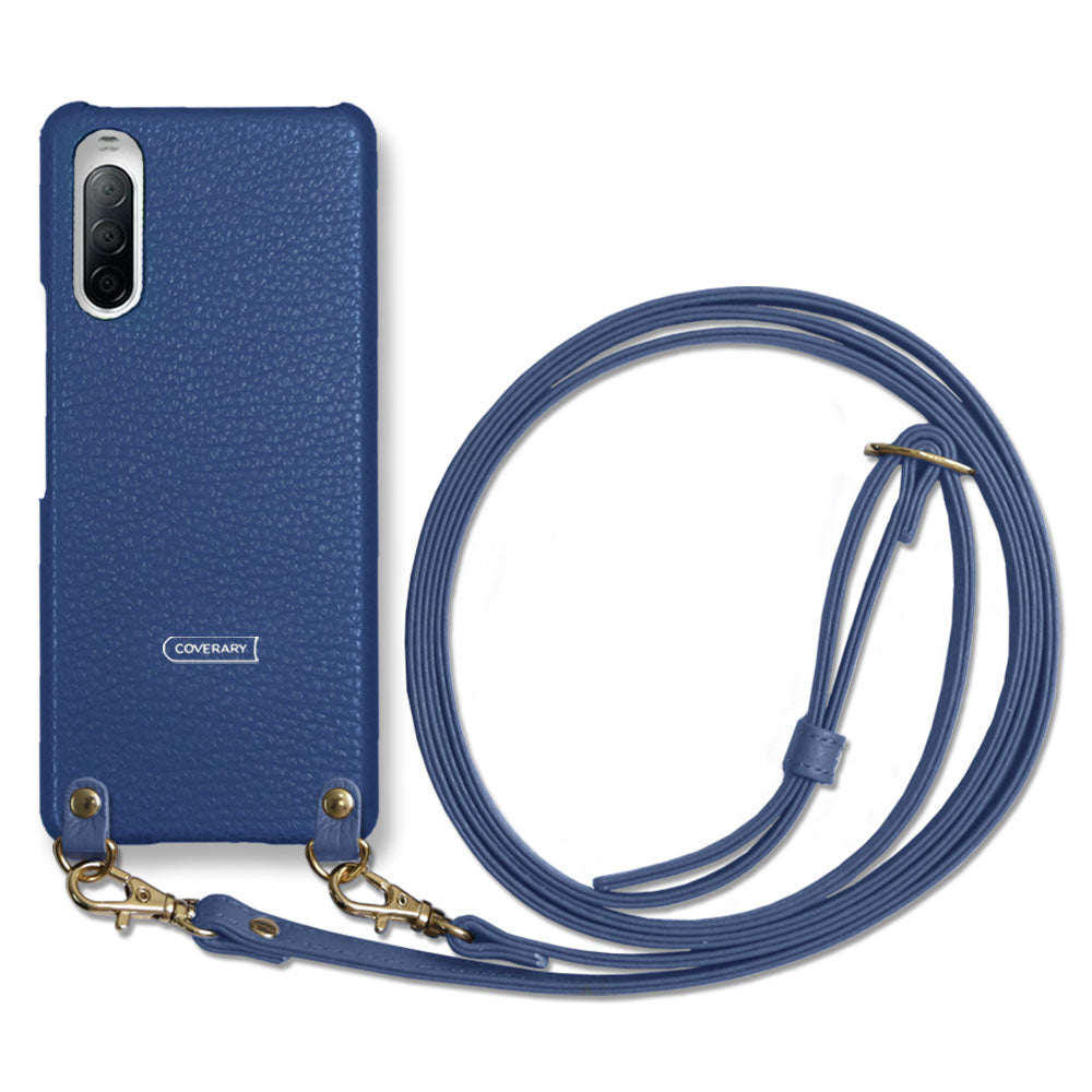 Cuir véritable 32 couleurs cuir italien grainé avec bandoulière étui arrière série Rakuten