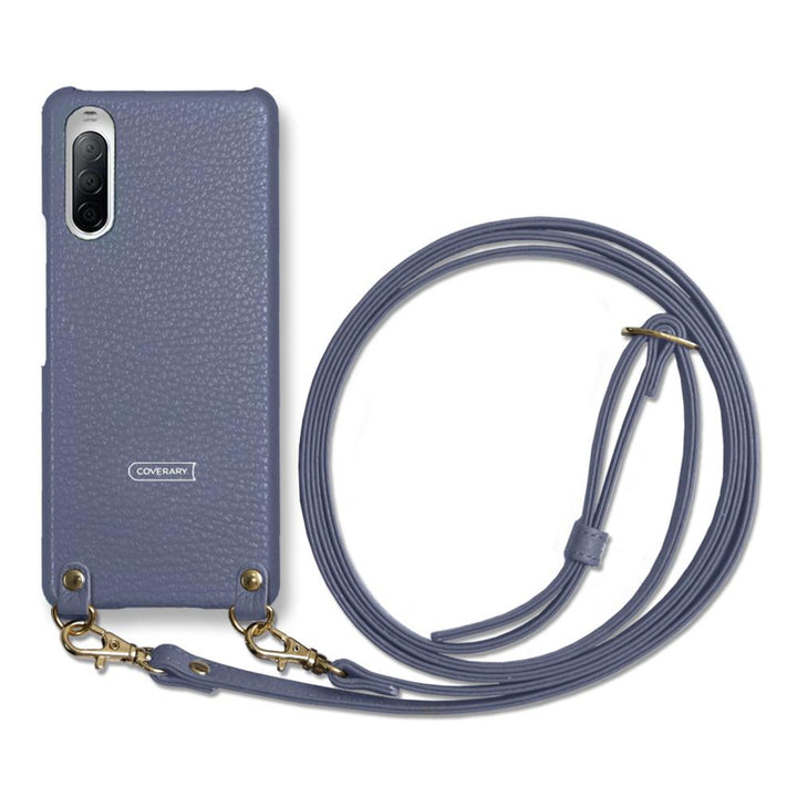 Cuir véritable 32 couleurs cuir italien grainé avec bandoulière étui arrière série Rakuten