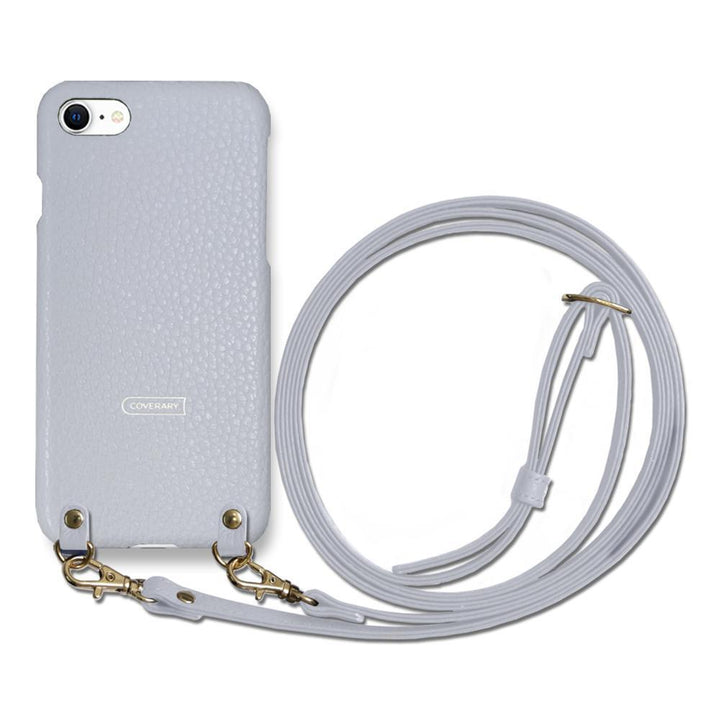 Cuir véritable 32 couleurs cuir italien grainé avec bandoulière étui arrière pour série iPhone
