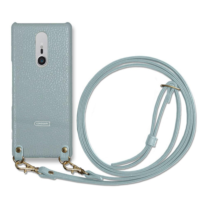 Cuir véritable 32 couleurs cuir italien grainé avec bandoulière étui arrière série Rakuten