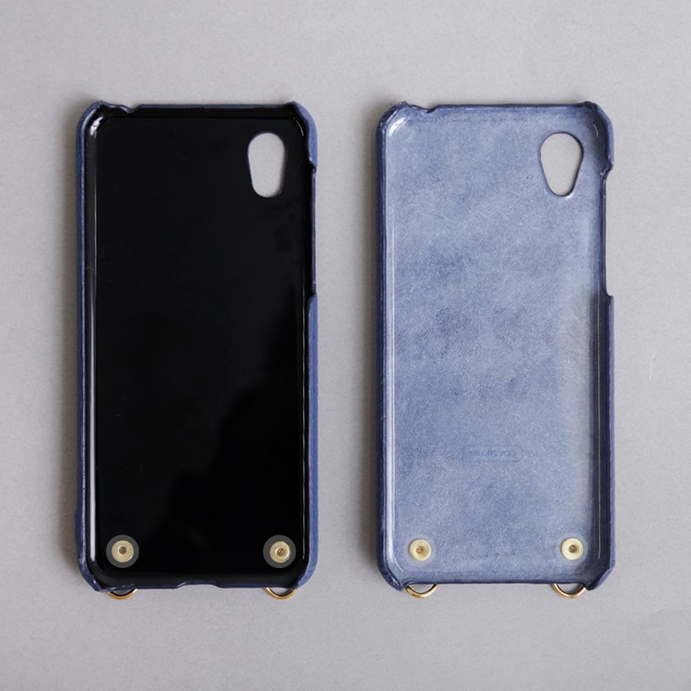 Cuir véritable 32 couleurs cuir italien grainé avec bandoulière étui arrière pour série iPhone