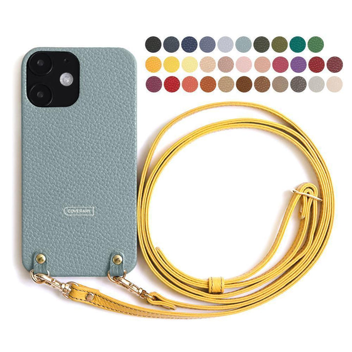 本革 32色 イタリアンシュリンクレザー ショルダーストラップ付き 背面ケース AQUOSシリーズ