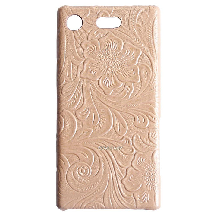 Embossed leather genuine leather floral pattern back case HUAWEI series