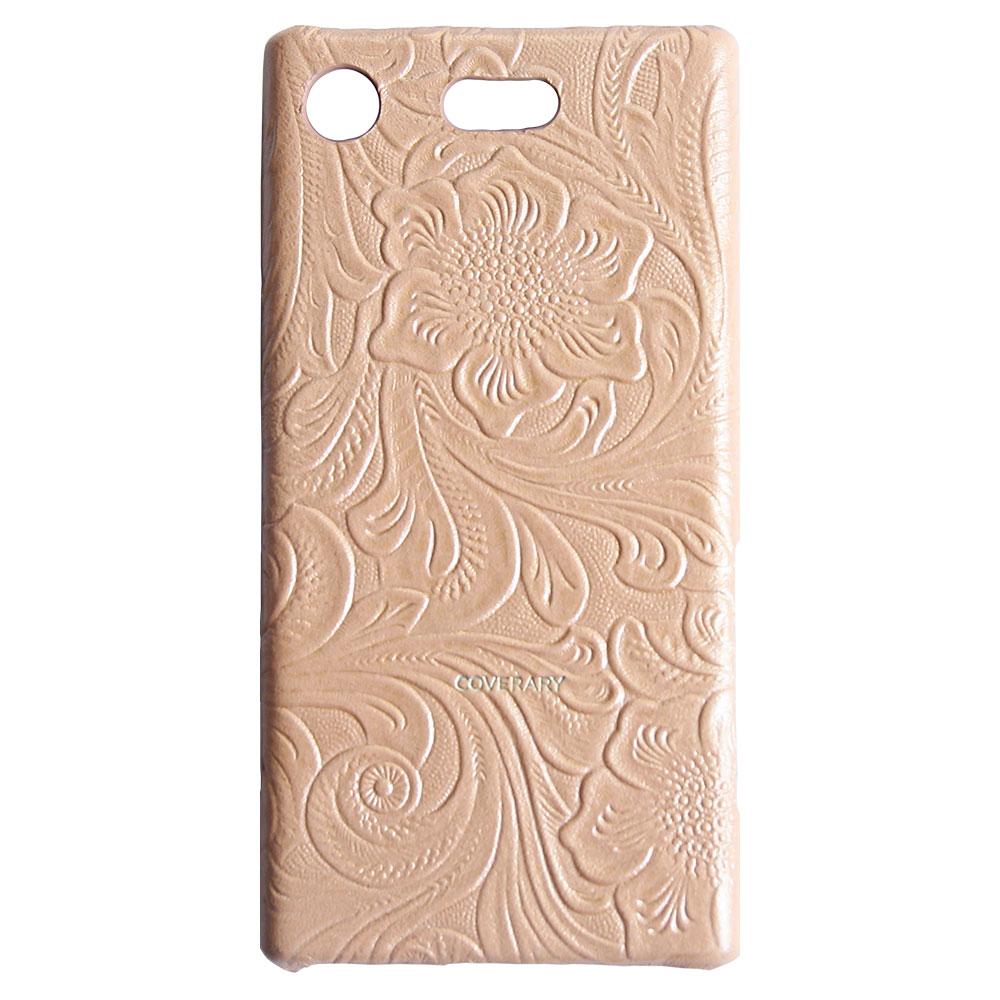 Embossed leather genuine leather floral pattern back case iPhone series