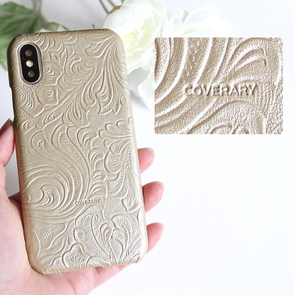 Embossed leather genuine leather floral pattern back case HUAWEI series