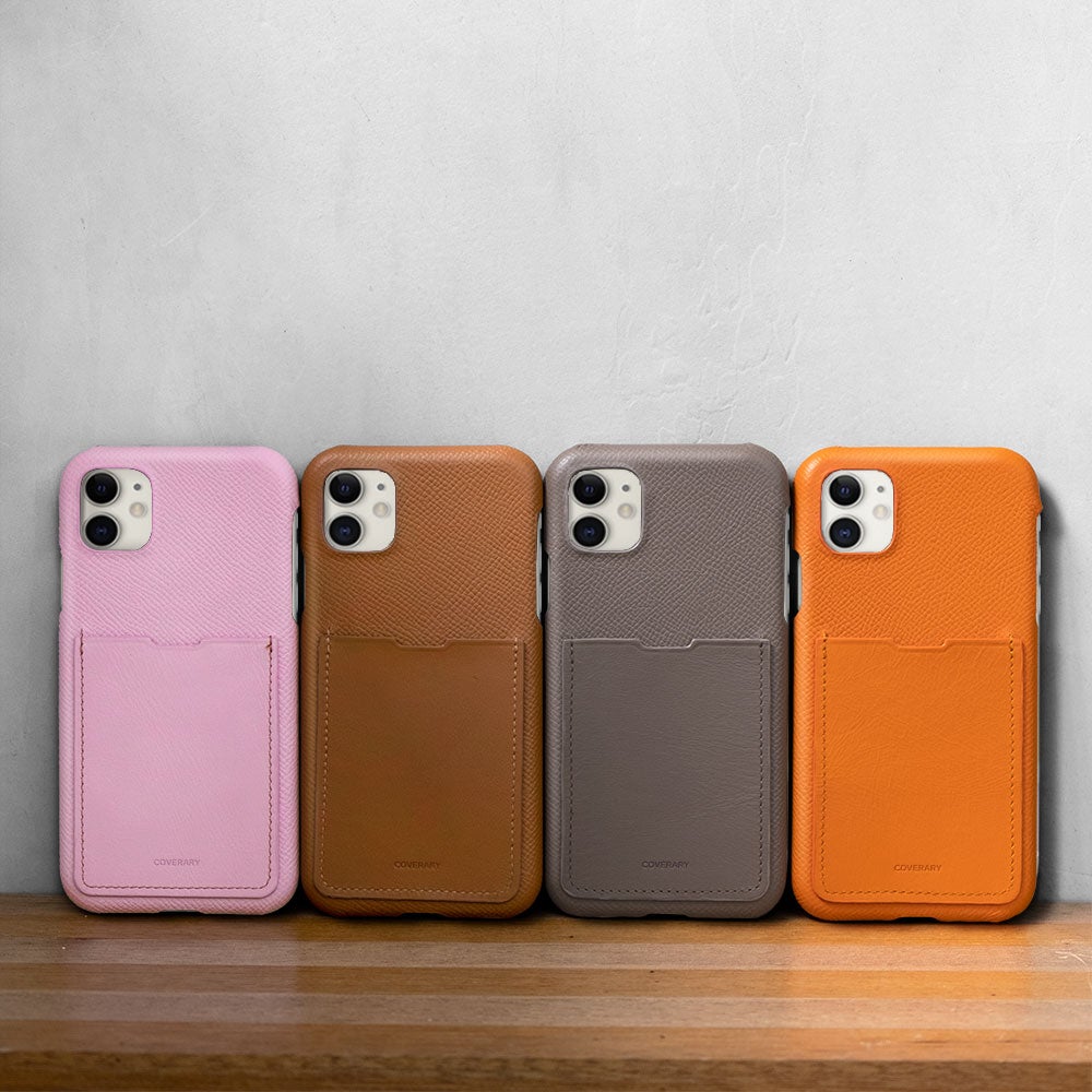 本革 フランス製レザー ヴォー・エプソン ポケット付き 背面ケース AQUOSシリーズ