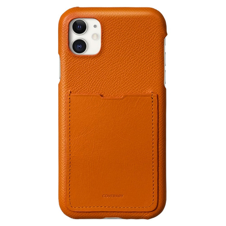 Genuine leather French-made leather Veau Epsom with pocket back case Galaxy series