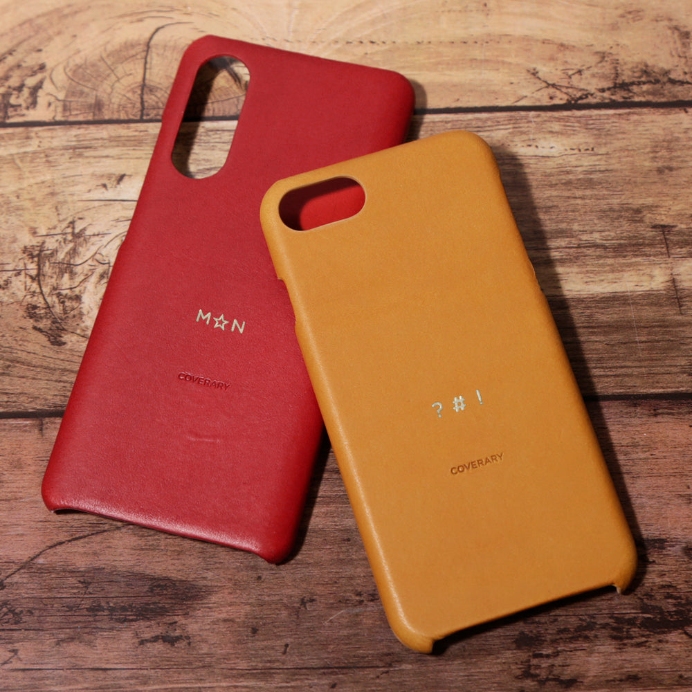 Genuine leather Italian leather back case name engraving (foil stamping)