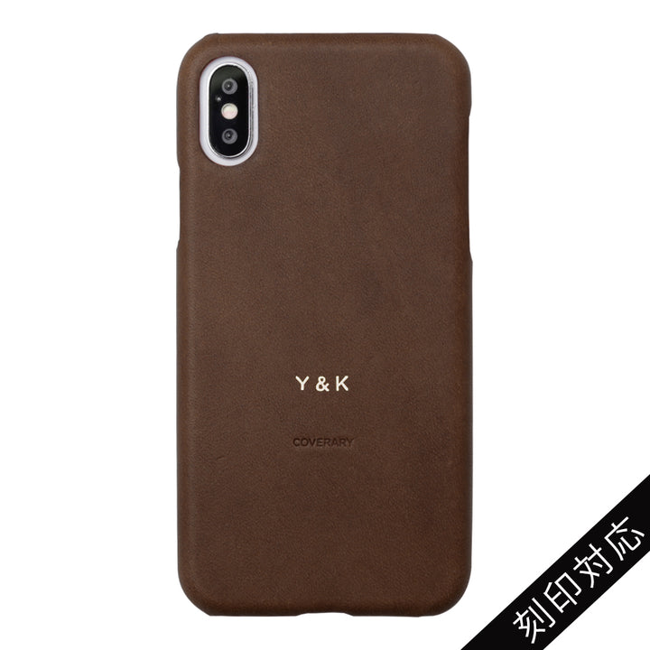 Genuine leather Italian leather back case name engraving (foil stamping)