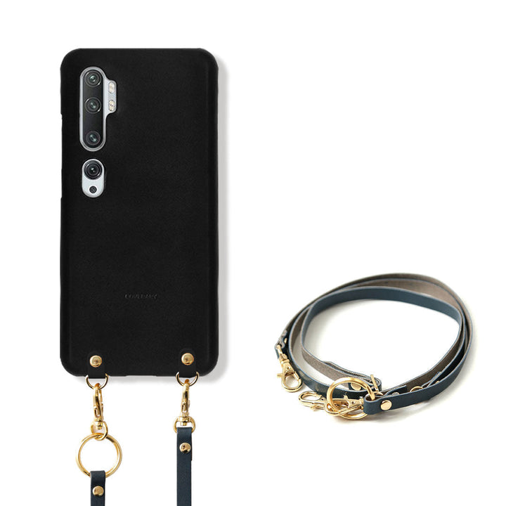 本革 栃木レザー ネックストラップ付き 背面ケース iPhoneシリーズ