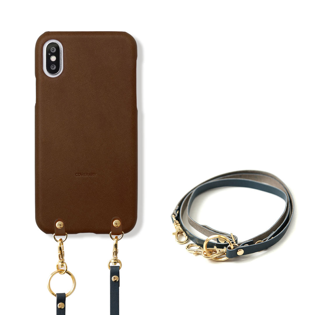 Genuine leather Tochigi leather neck strap attached back case