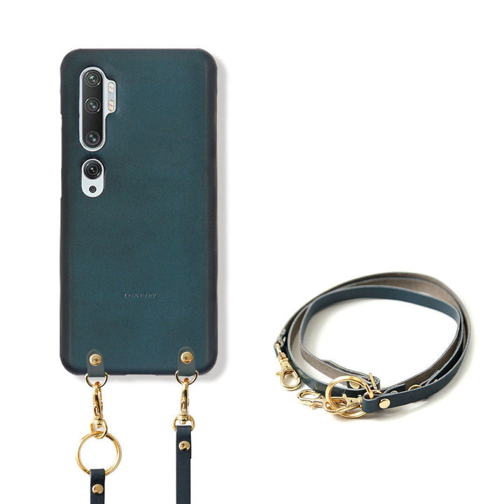 本革 栃木レザー ネックストラップ付き 背面ケース iPhoneシリーズ