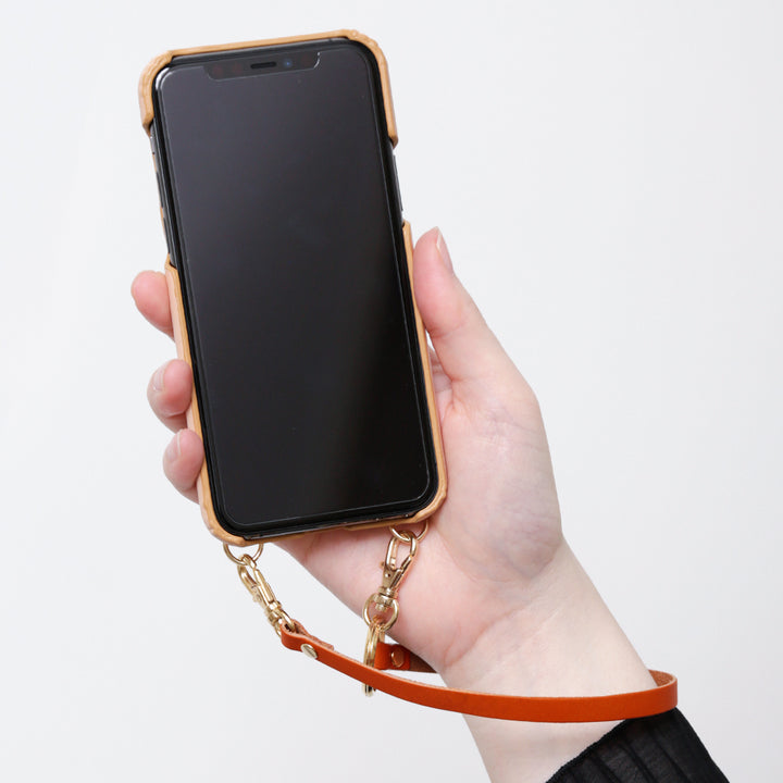 Genuine leather Tochigi leather neck strap attached back case