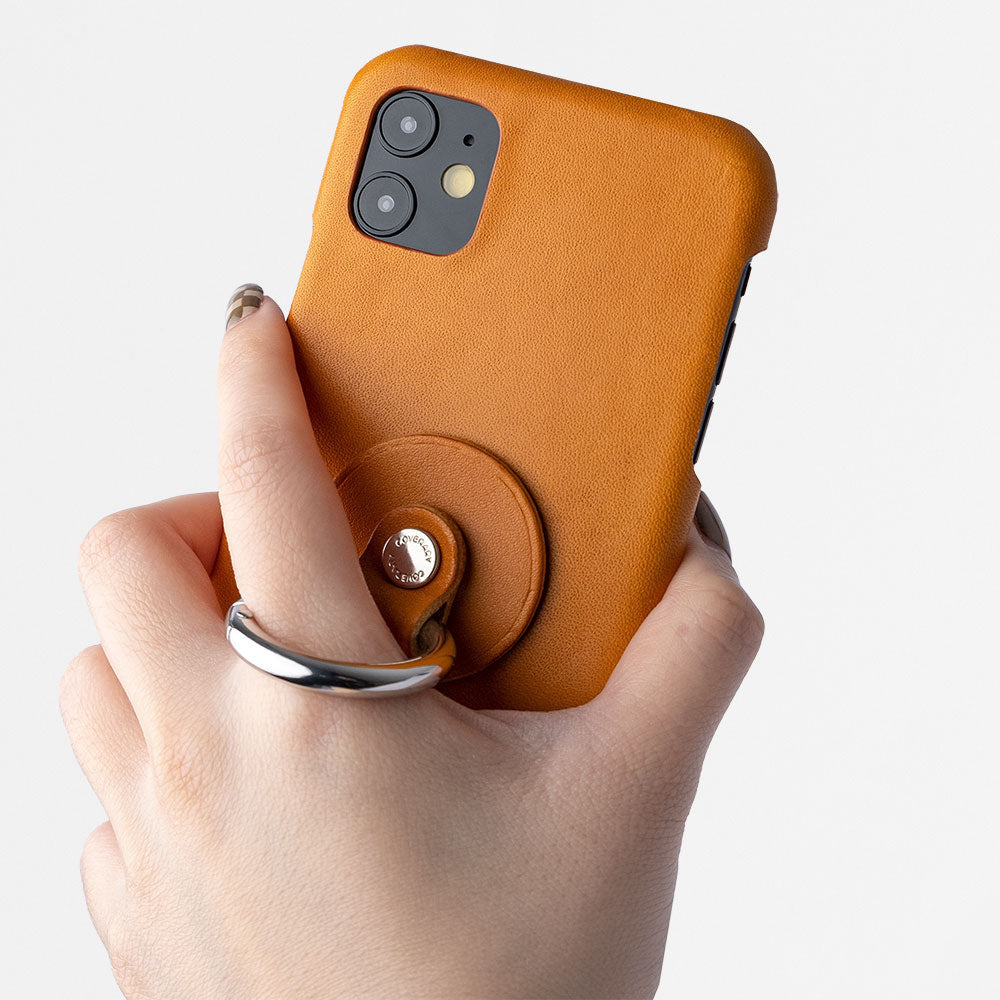 本革 栃木レザー スマホリング付き 背面ケース Google Pixelシリーズ