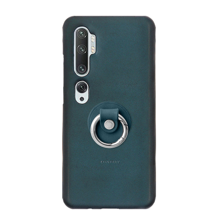 Genuine Leather Tochigi Leather Smartphone Ring Attached Back Case