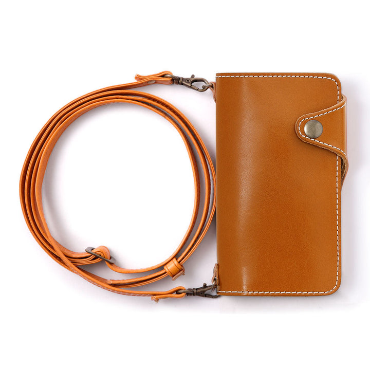 本革 栃木レザー カード収納 ショルダーストラップ付き 手帳型ケース（ベルトあり） Galaxyシリーズ