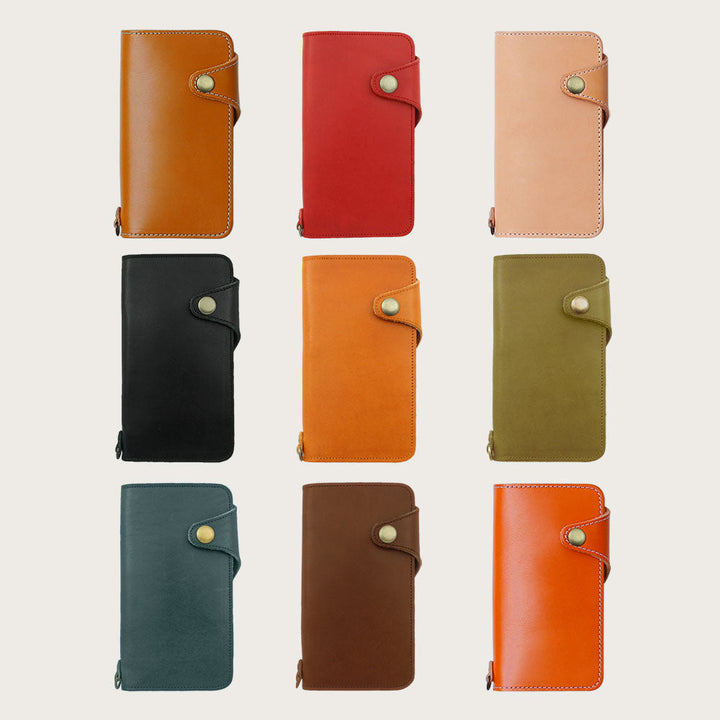 本革 栃木レザー カード収納 ショルダーストラップ付き 手帳型ケース（ベルトあり） Galaxyシリーズ