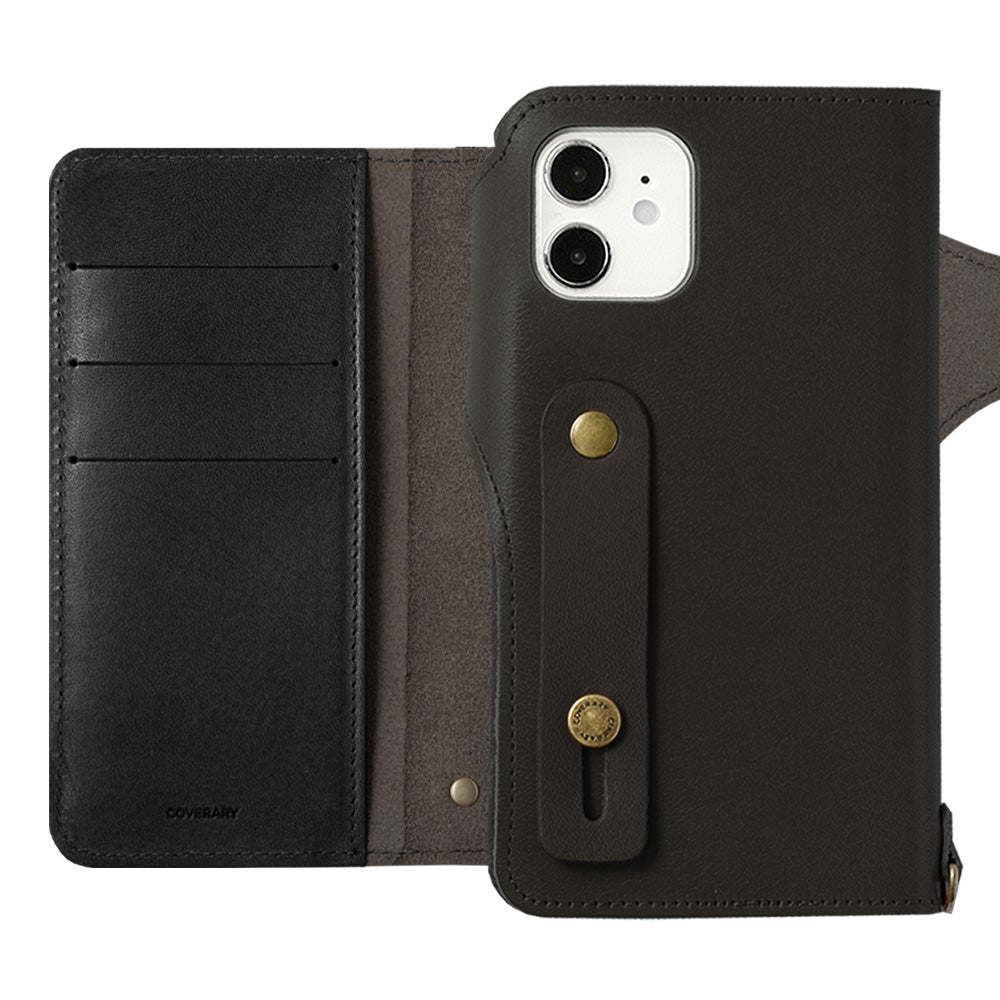 Genuine Leather Tochigi Leather Card Storage with Finger Belt Notebook-style Case (with Belt) for Google Pixel Series